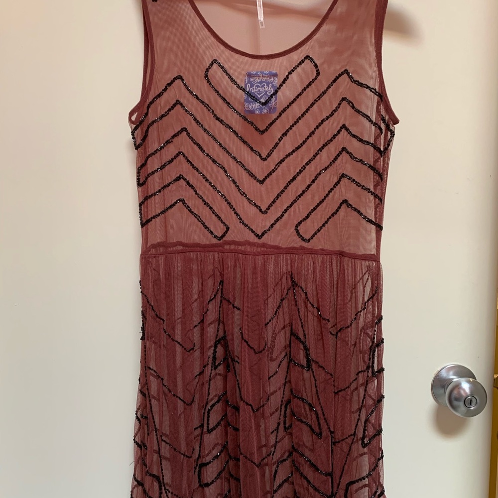 Intimately Free People Beaded Lace Top